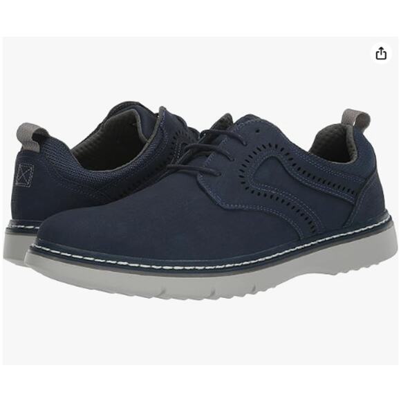 Stacy Adams Stride Navy/Marine Plain Toe Lace Up Sneaker Oxford Size 7.5M - Picture 6 of 15